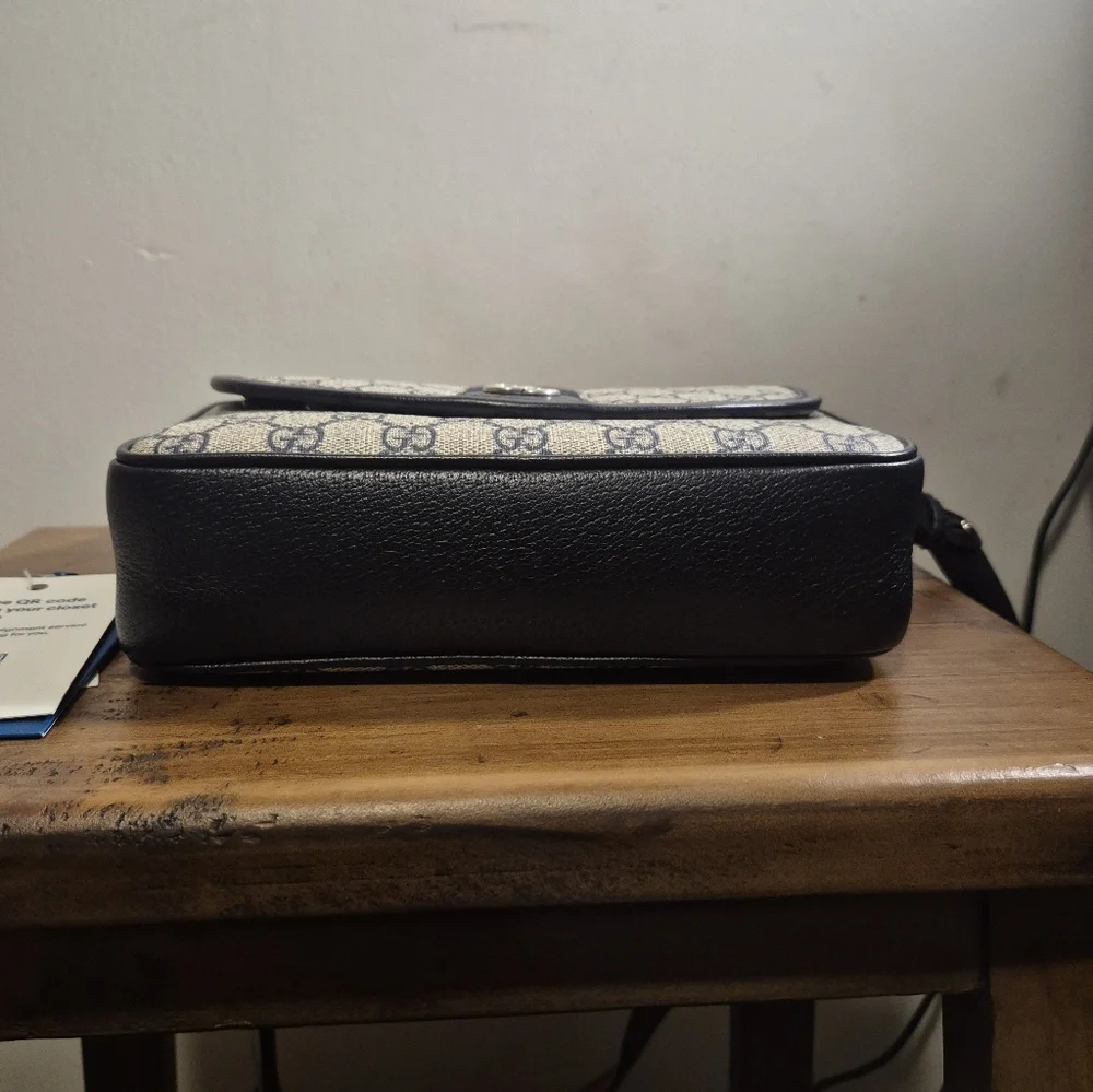 Authentic Gucci Ophidia Small Shoulder Crossbody Navy Handbag EUC HTF - Picture 4 of 16